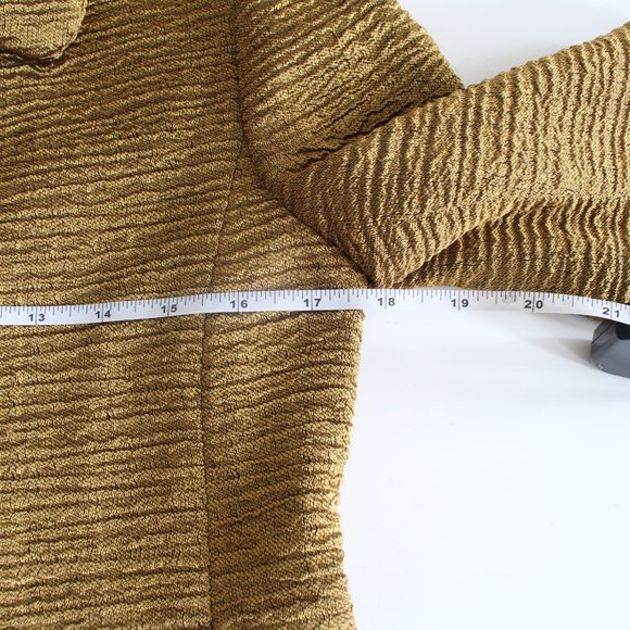 Akris punto blazer jacket‎ gold textured Sz 6 - Picture 10 of 11